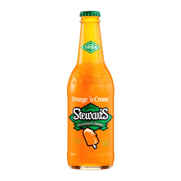 Stewarts Orange Cream Soda 4x12oz Bottles